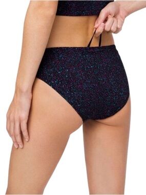 Lululemon Sunshine Ahead Mid Rise Bikini Bottom Terrazzo Black Multi Size 4